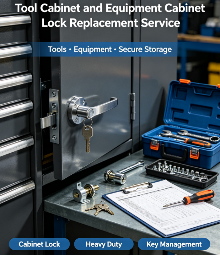 Tool Cabinet and Equipment Cabinet Lock Replacement Service