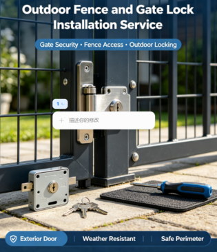 Outdoor Fence and Gate Lock Installation Service
